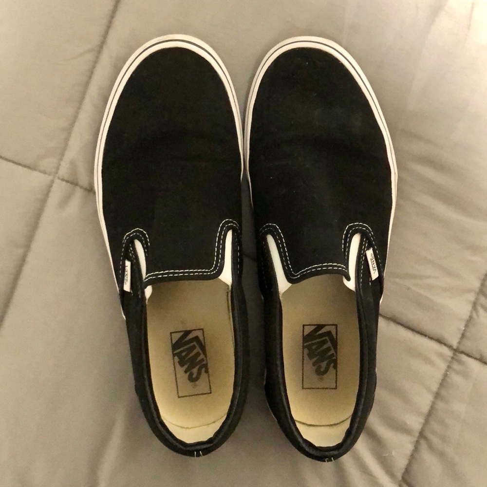 Lightly worn Vans slip ons